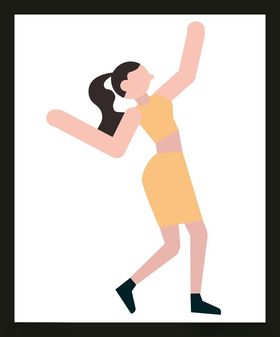 手绘女孩女人优雅美漂亮