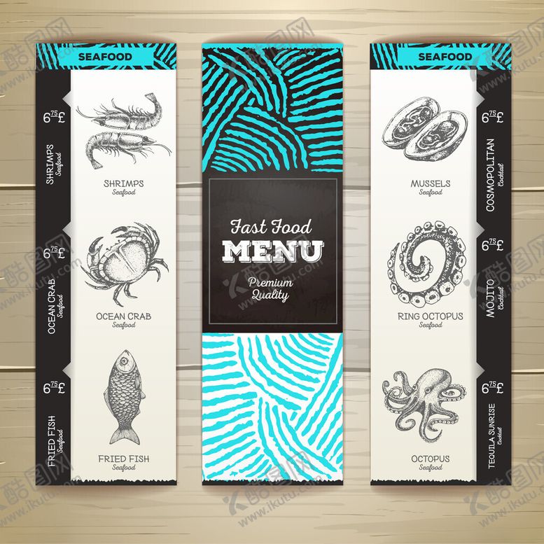 编号：58663511010553116084【酷图网】源文件下载-复古风餐厅菜单设计模板