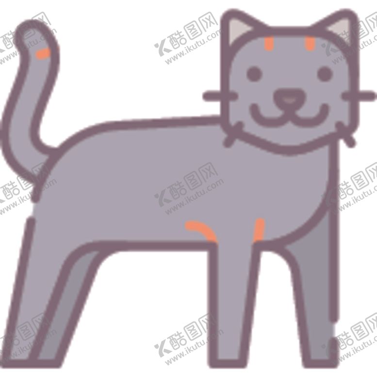 编号：90881109230440131927【酷图网】源文件下载-简笔动物矢量插画