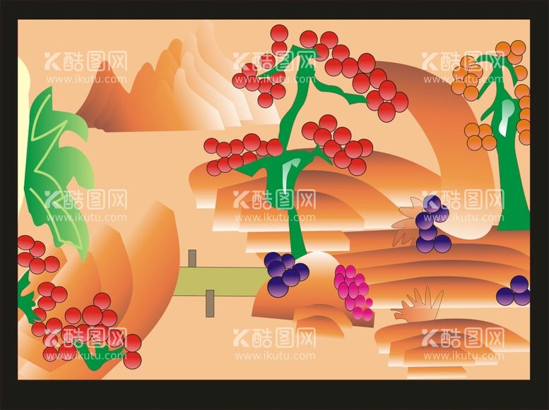 编号：39559010190608192773【酷图网】源文件下载-手绘自然风景 