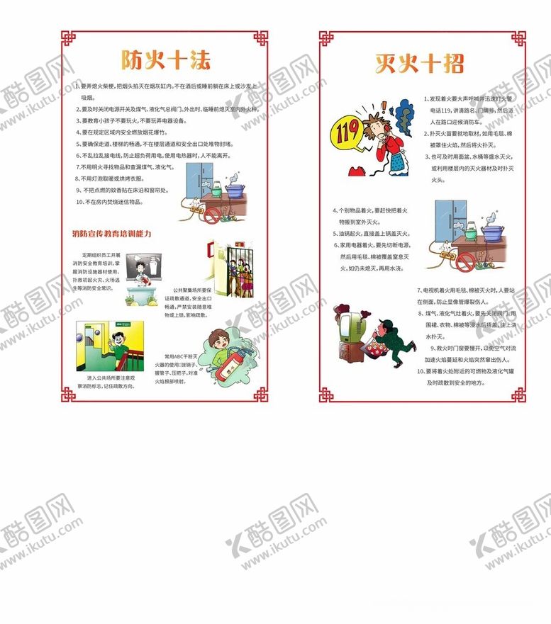编号：17431302260735489897【酷图网】源文件下载-防火十法灭火十招