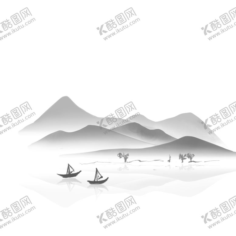 编号：62548605041124164172【酷图网】源文件下载-背景素材国潮山水祥云水墨