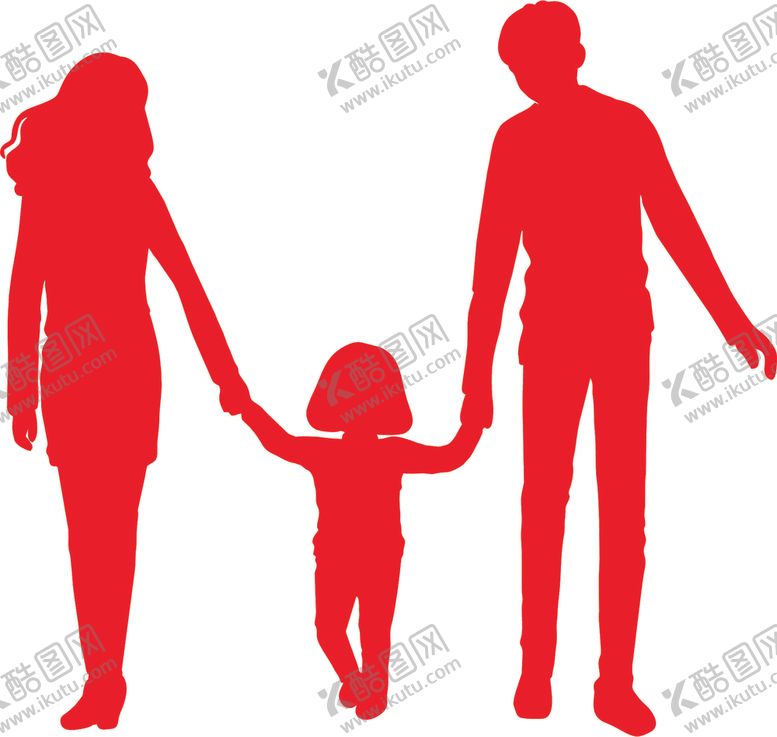 编号：54432810060351492411【酷图网】源文件下载-一家人剪影