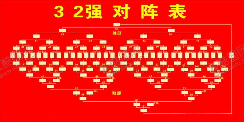 编号：88006201250415011389【酷图网】源文件下载-对阵表