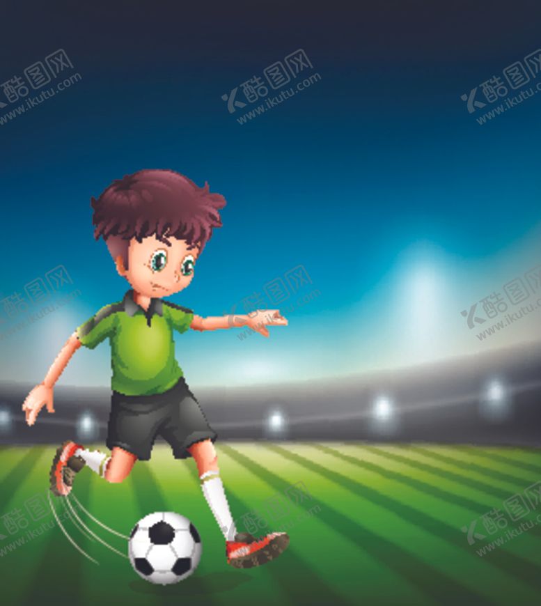 编号：13541707021526471986【酷图网】源文件下载-卡通足球儿童