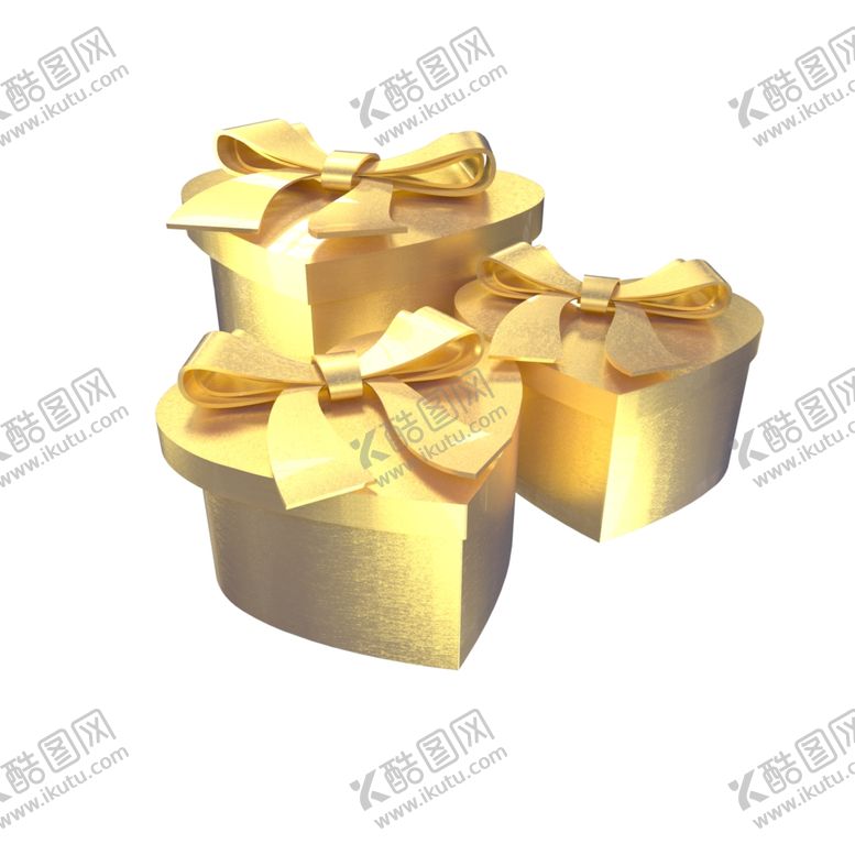 编号：46042905011154596348【酷图网】源文件下载-漂亮的金色心形礼物盒