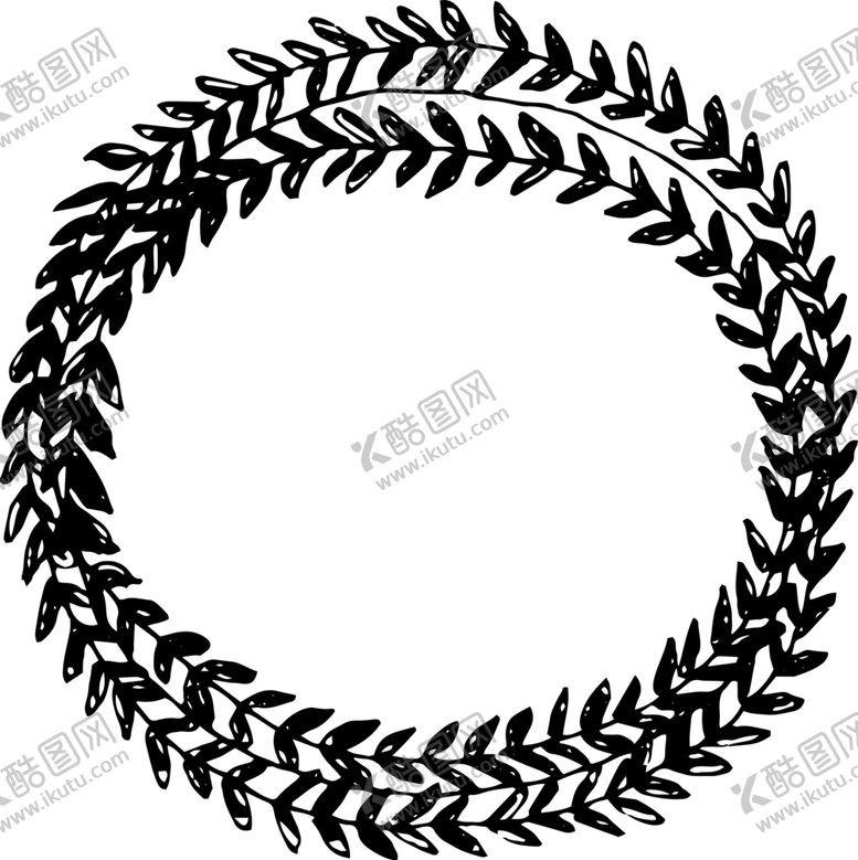 编号：87143110201924117647【酷图网】源文件下载-手绘花环边框