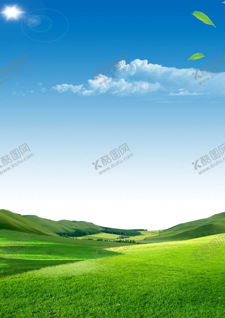 编号：79597501270726524343【酷图网】源文件下载-蓝天白云草地