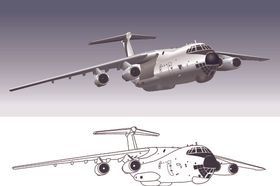 卡通造型民航客机飞机图片