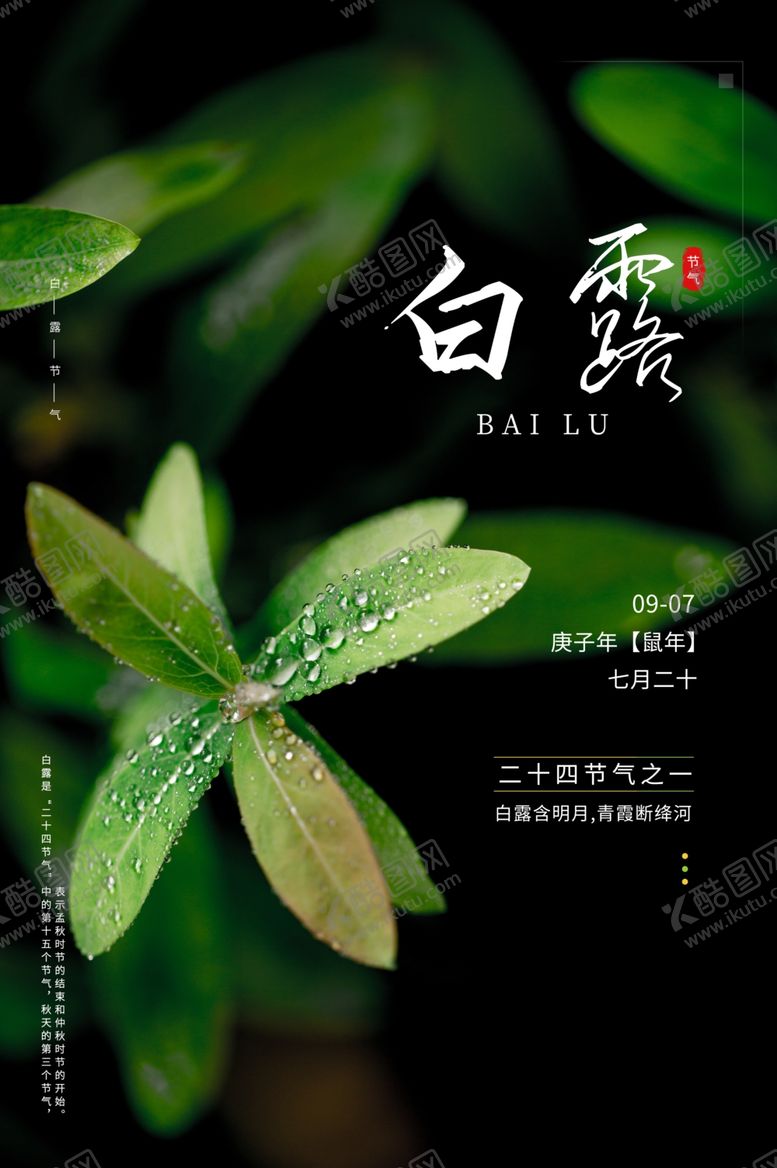 编号：93666410200241341180【酷图网】源文件下载-白露传统节日促销活动海报素材