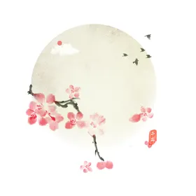 桃花瓣元素朵背景樱手绘瓣