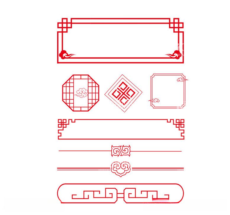 编号：93163212160747308804【酷图网】源文件下载-中式花纹边框