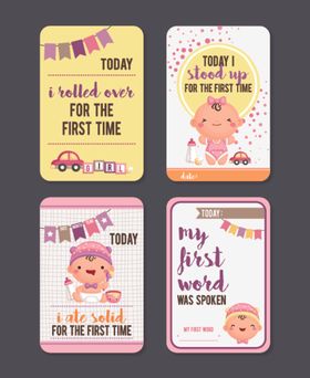 可爱婴儿主题装饰卡片