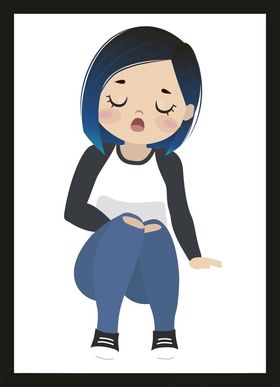 手绘卡通女孩