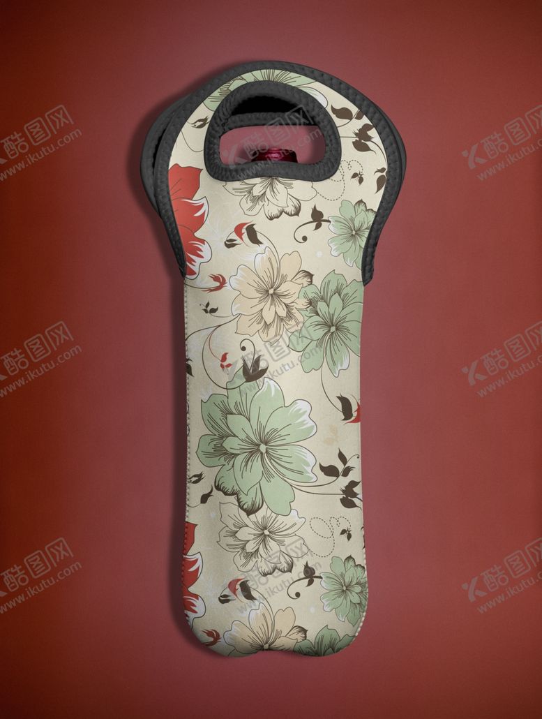 编号：86206709242106195094【酷图网】源文件下载-葡萄酒瓶子布袋子包装效果图样机