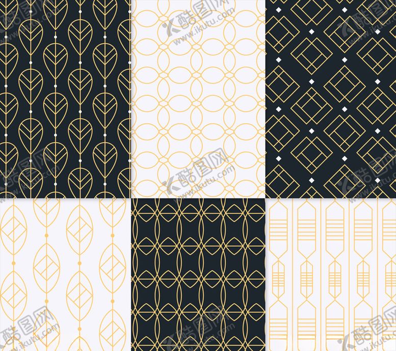编号：79316009290048029371【酷图网】源文件下载-金色花纹背景矢量素材