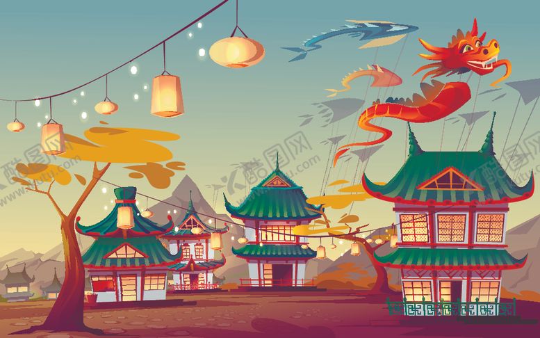 编号：97849507031725359852【酷图网】源文件下载-中国风建筑