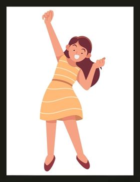 手绘女孩女人美优雅漂亮