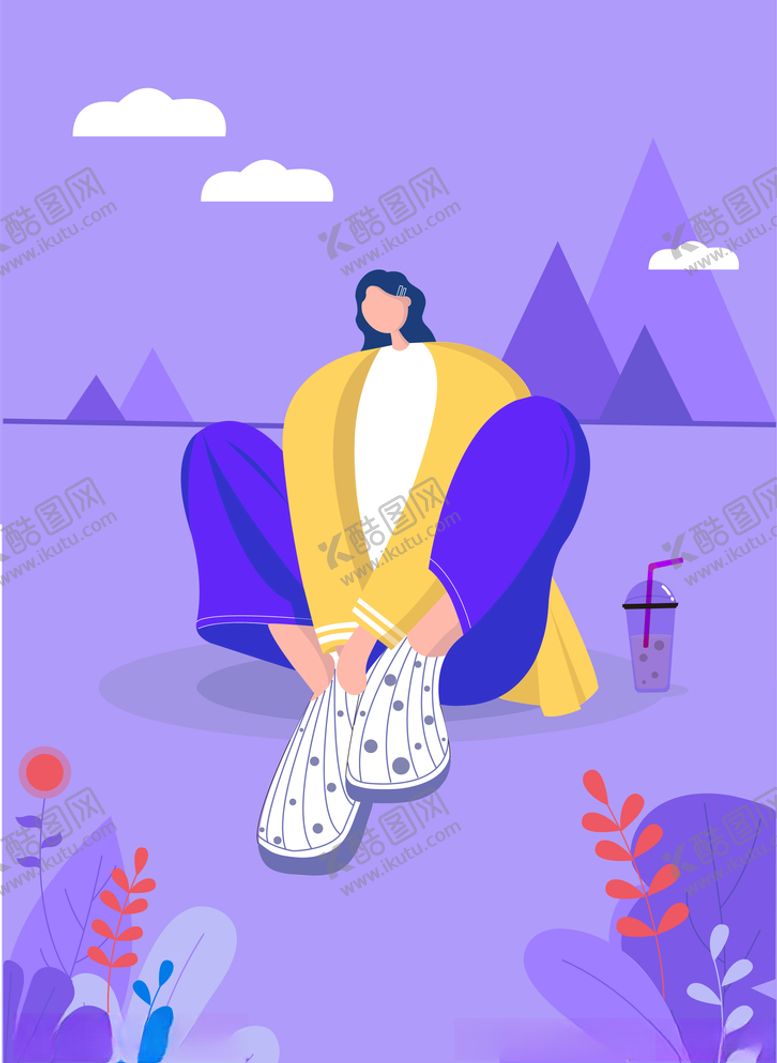 编号：99436807040908527770【酷图网】源文件下载-扁平人物插画