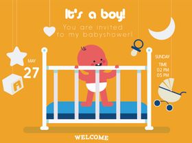 创意婴儿迎婴海报