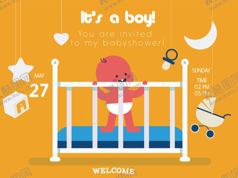 编号：42924810311232265127【酷图网】源文件下载-创意婴儿迎婴海报