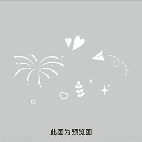 春节元素线稿线描底纹