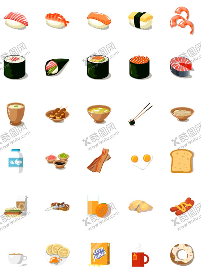 编号：96441810230023401788【酷图网】源文件下载-日料图标