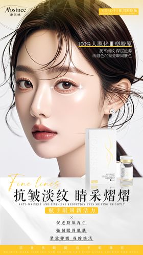 医美眼周胶原美女海报