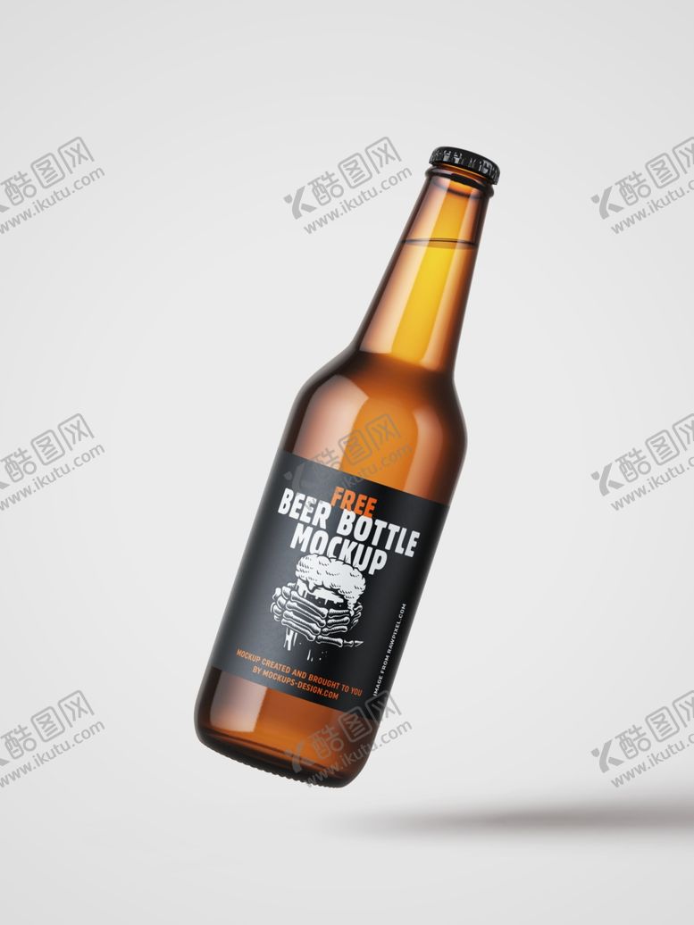编号：76869702252329346315【酷图网】源文件下载-玻璃瓶子棕色酒瓶样机