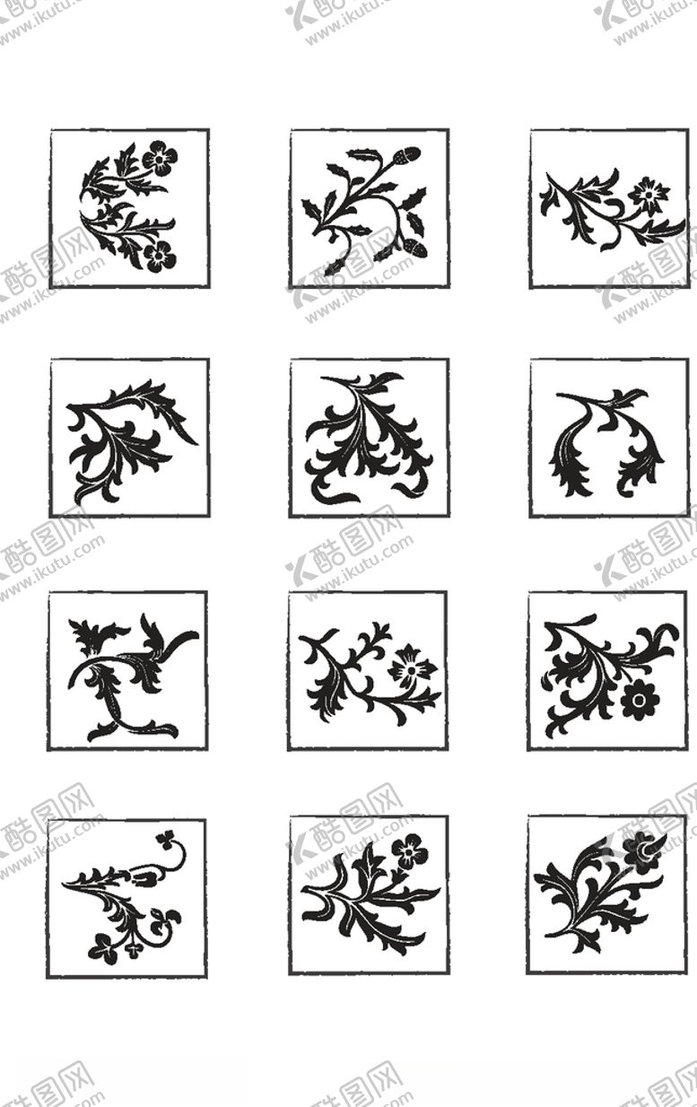 编号：62058706160149304020【酷图网】源文件下载-黑色花纹图案