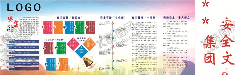 编号：30378505020901312354【酷图网】源文件下载-企业文化文化墙安全文化