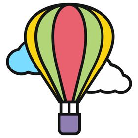 热气球工具图标图形标志素材