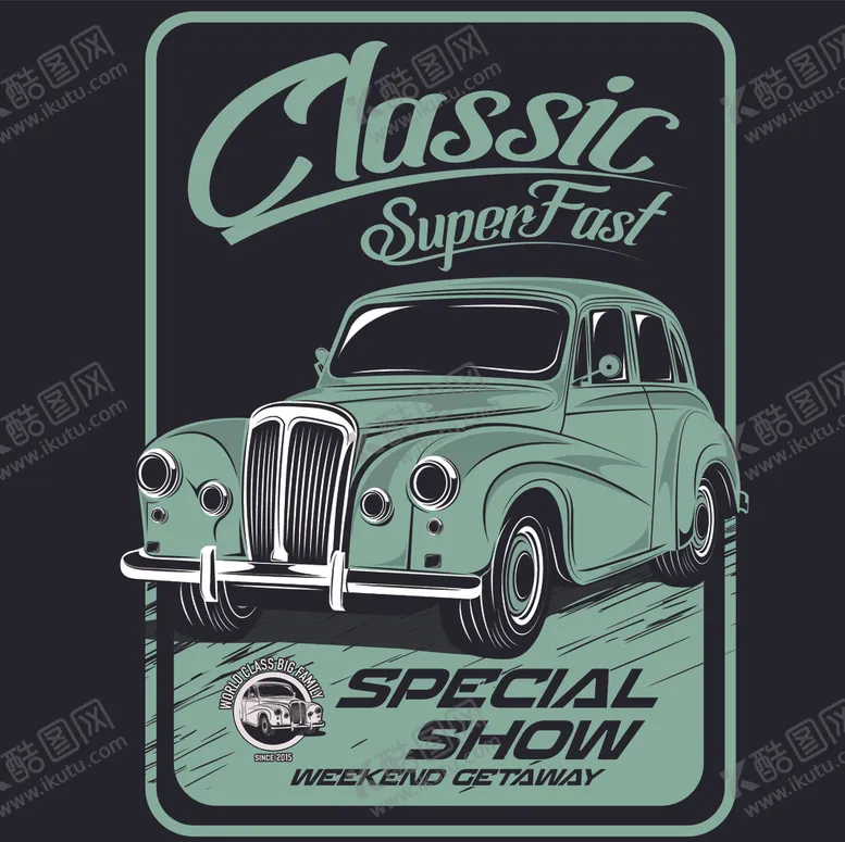 编号：18173209150831172379【酷图网】源文件下载-复古汽车海报