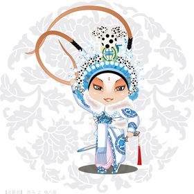 国潮人物手绘仙鹤时尚美女汉服美古代美女
