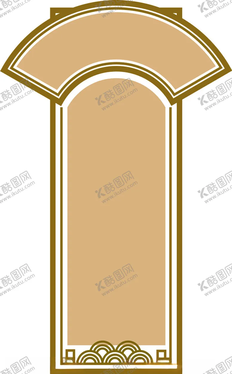编号：51612602132154455843【酷图网】源文件下载-扇形边框花纹文化墙