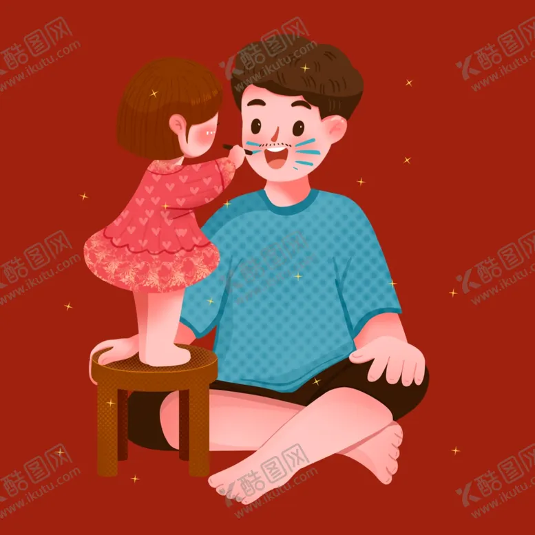 编号：27456202191552256882【酷图网】源文件下载-手绘亲子人物