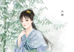 中国古典美女漫画海报