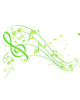 时尚乐谱 音符矢量素材 水彩麦