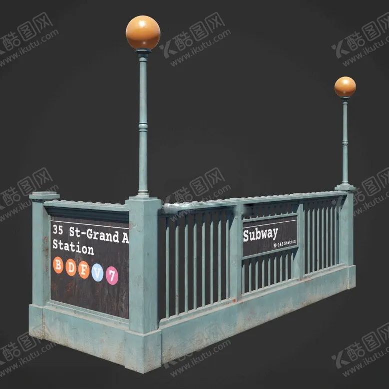 编号：63157302120414036904【酷图网】源文件下载-C4D模型地铁站出口