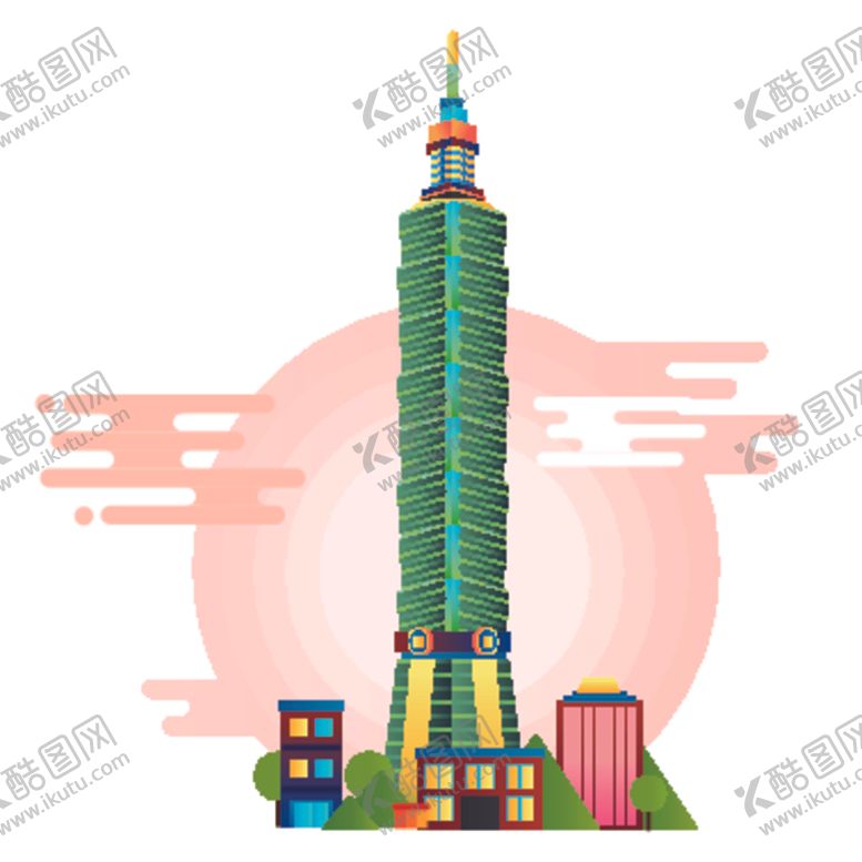 编号：33665010262328517675【酷图网】源文件下载-创意城市地标建筑物插画