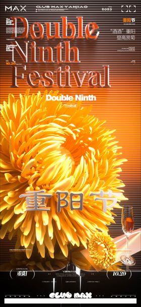 酒吧重阳节海报