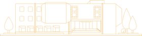 兰州大学逸夫科学馆线稿
