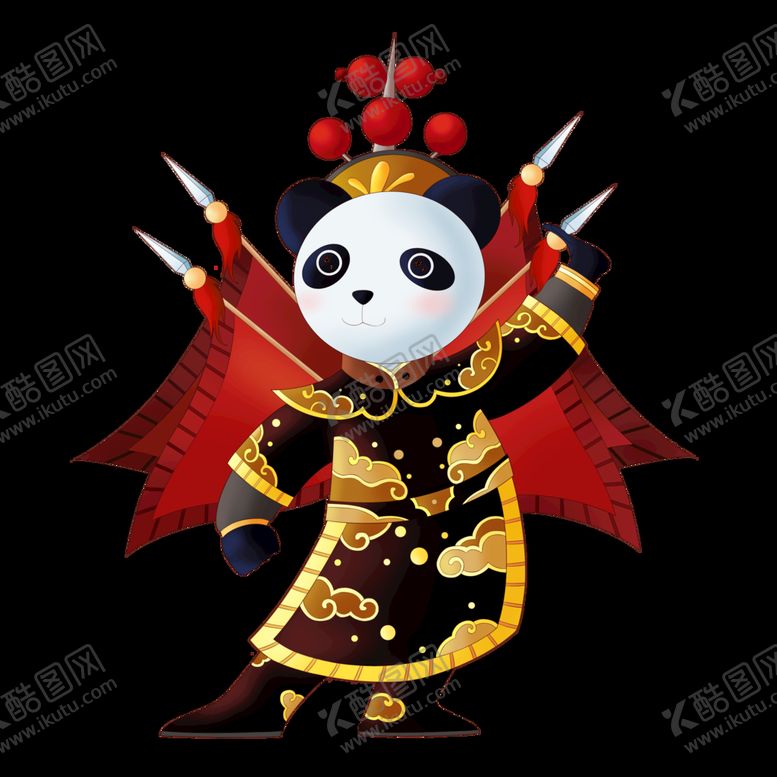 编号：31136410190120163500【酷图网】源文件下载-川剧熊猫