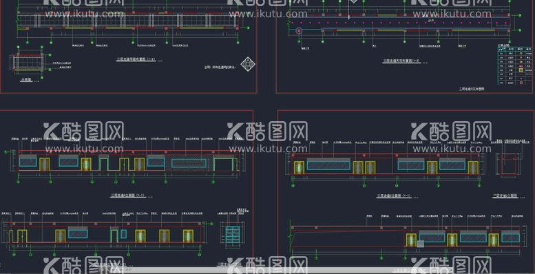 编号：21123111281129481023【酷图网】源文件下载-cad走道设计装修图