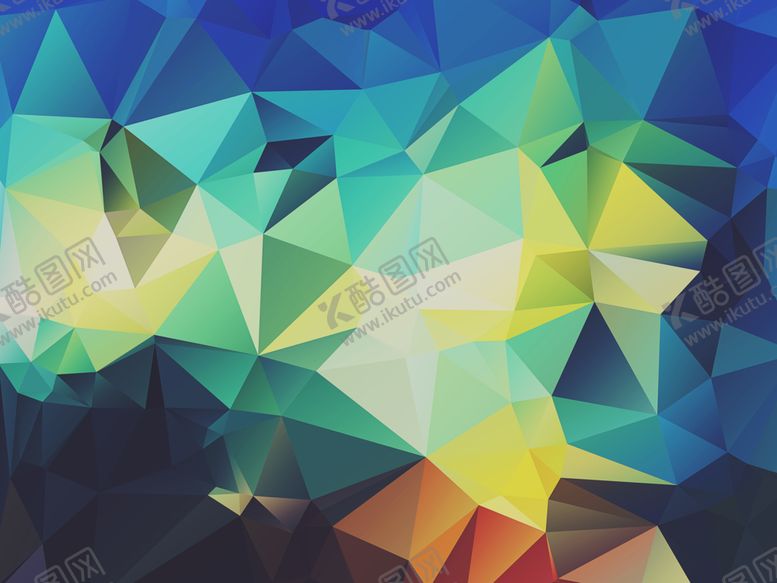 编号：19192310102243164081【酷图网】源文件下载-多边形背景棱形幻彩水晶