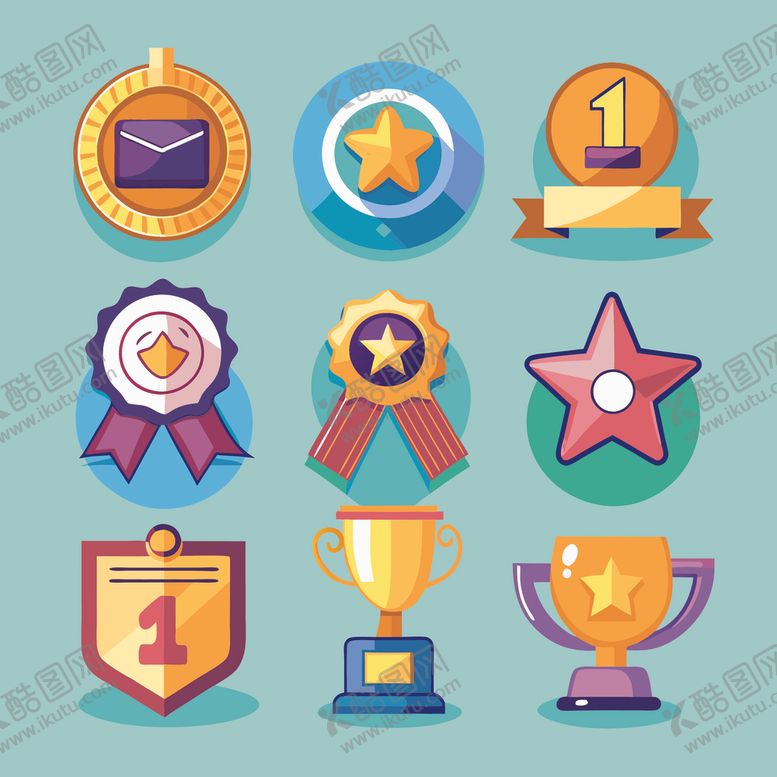 编号：35778110310354116341【酷图网】源文件下载-奖章奖杯图标