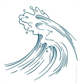 海浪波纹线条国风复古装饰素材