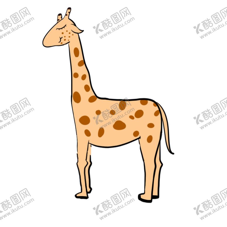 编号：13900109201408462874【酷图网】源文件下载-卡通长颈鹿
