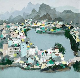 手绘中国风风景