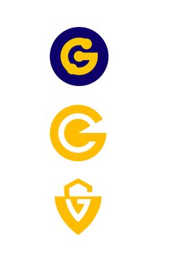 创意黄色LOGO字母G图案图标